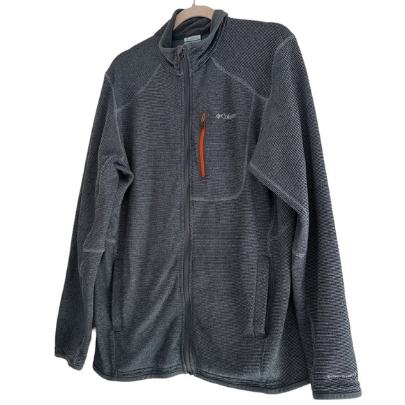 Columbia Other - Columbia men’s large soft shell jacket blue grey orange pockets full zip outdoor